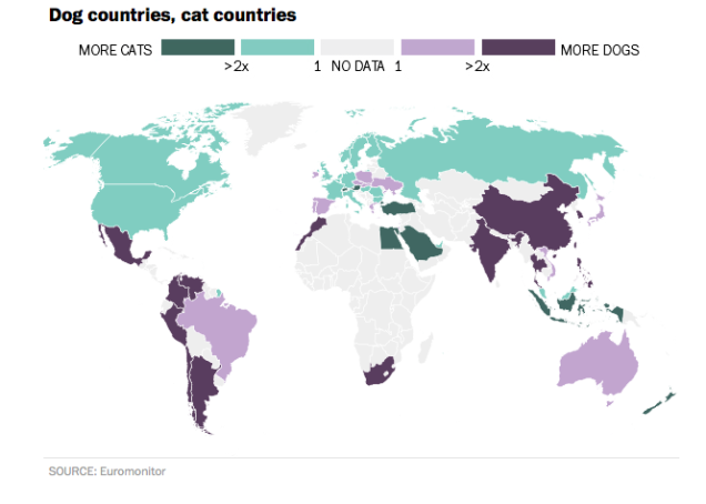 Katten en honden internationaal